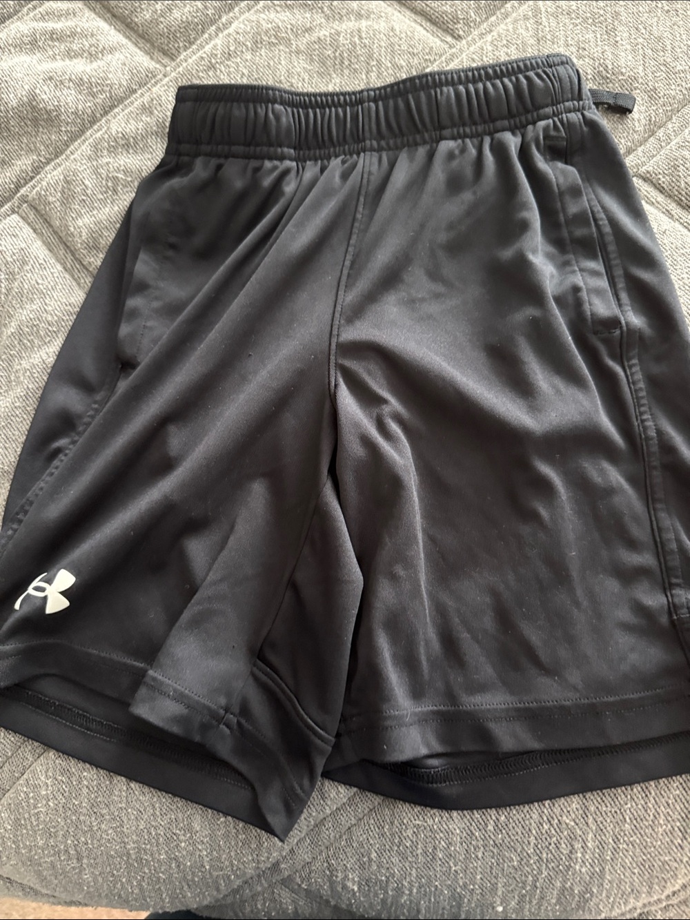 Under Armour Men’s Black Training Shorts with White Logo